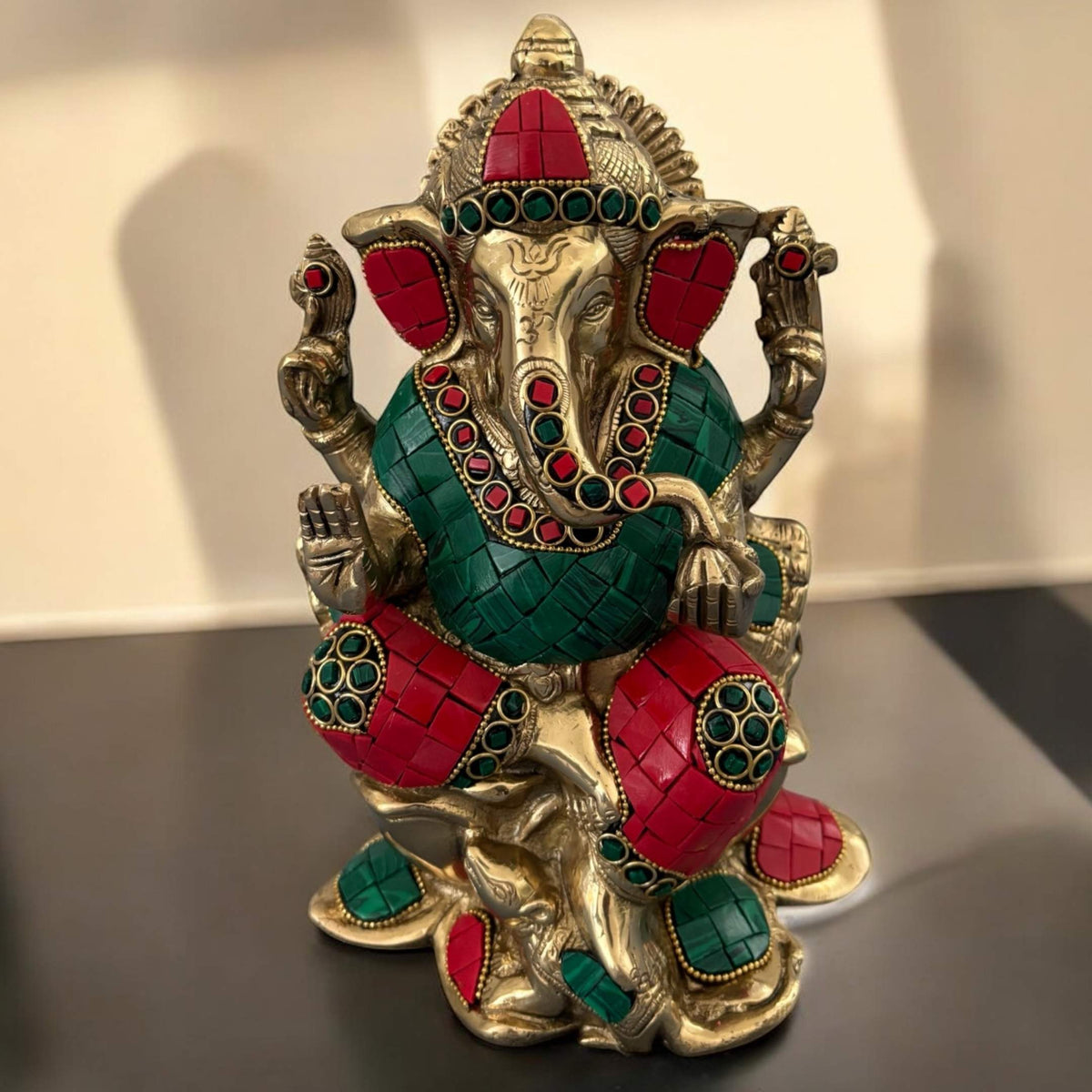 Brass Ganesha Statue – Large Handcrafted Ganesh Idol in 3 Designs