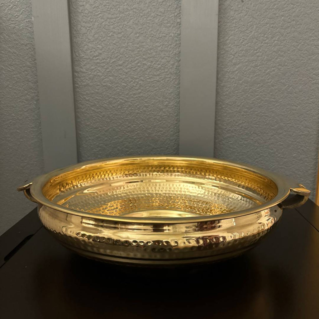 Elegant Brass Hammered Urli Bowl