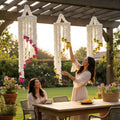 Jasmine Flower Chandelier Set of 3 - 4FT Hanging Floral Decor