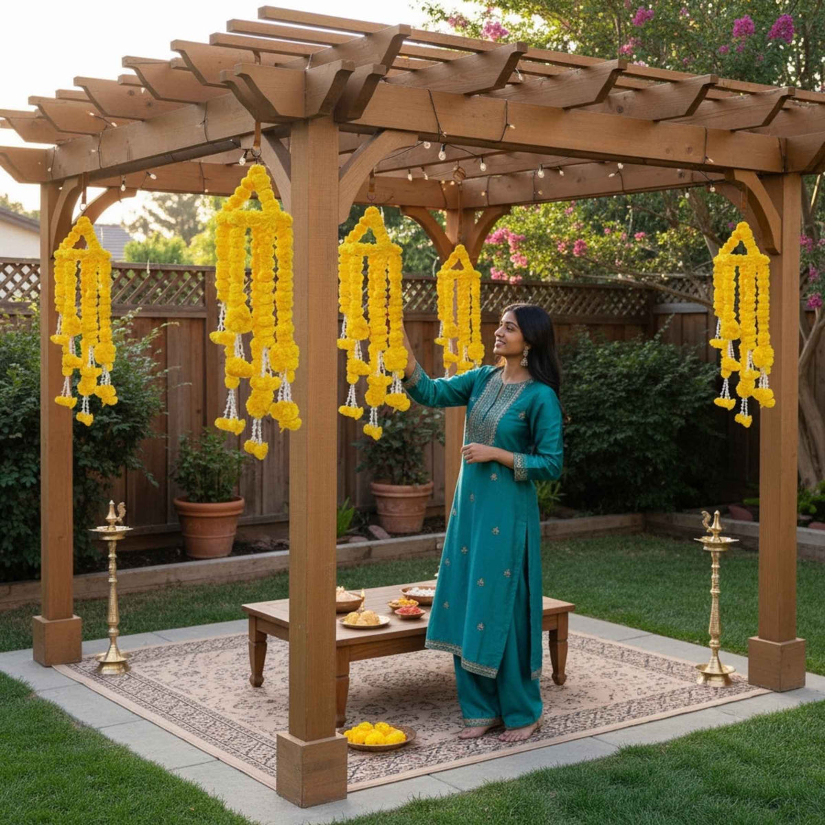 Marigold Ball Garland Set of 10 - 5FT, 2FT or Chandelier