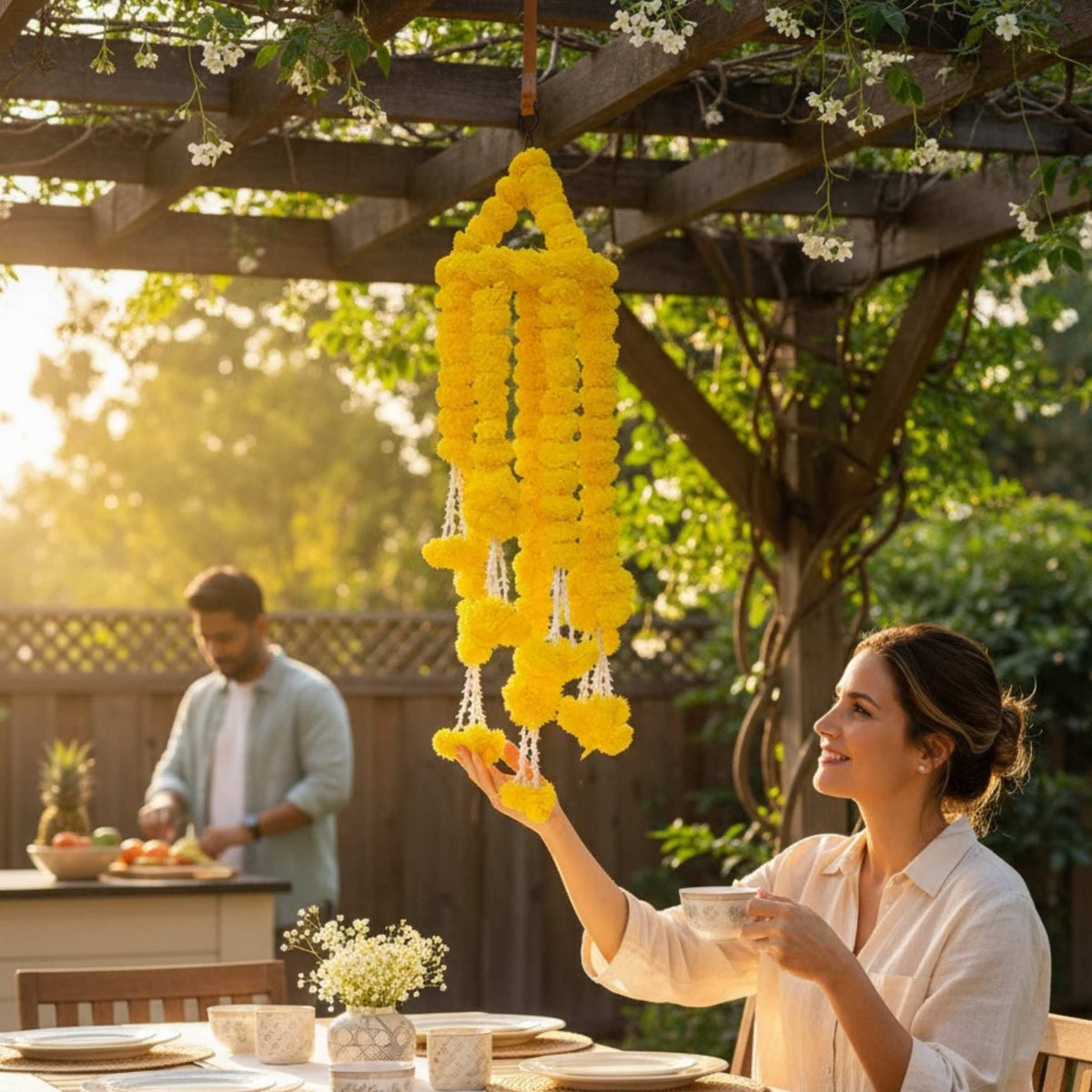 Marigold Ball Garland Set of 10 - 5FT, 2FT or Chandelier