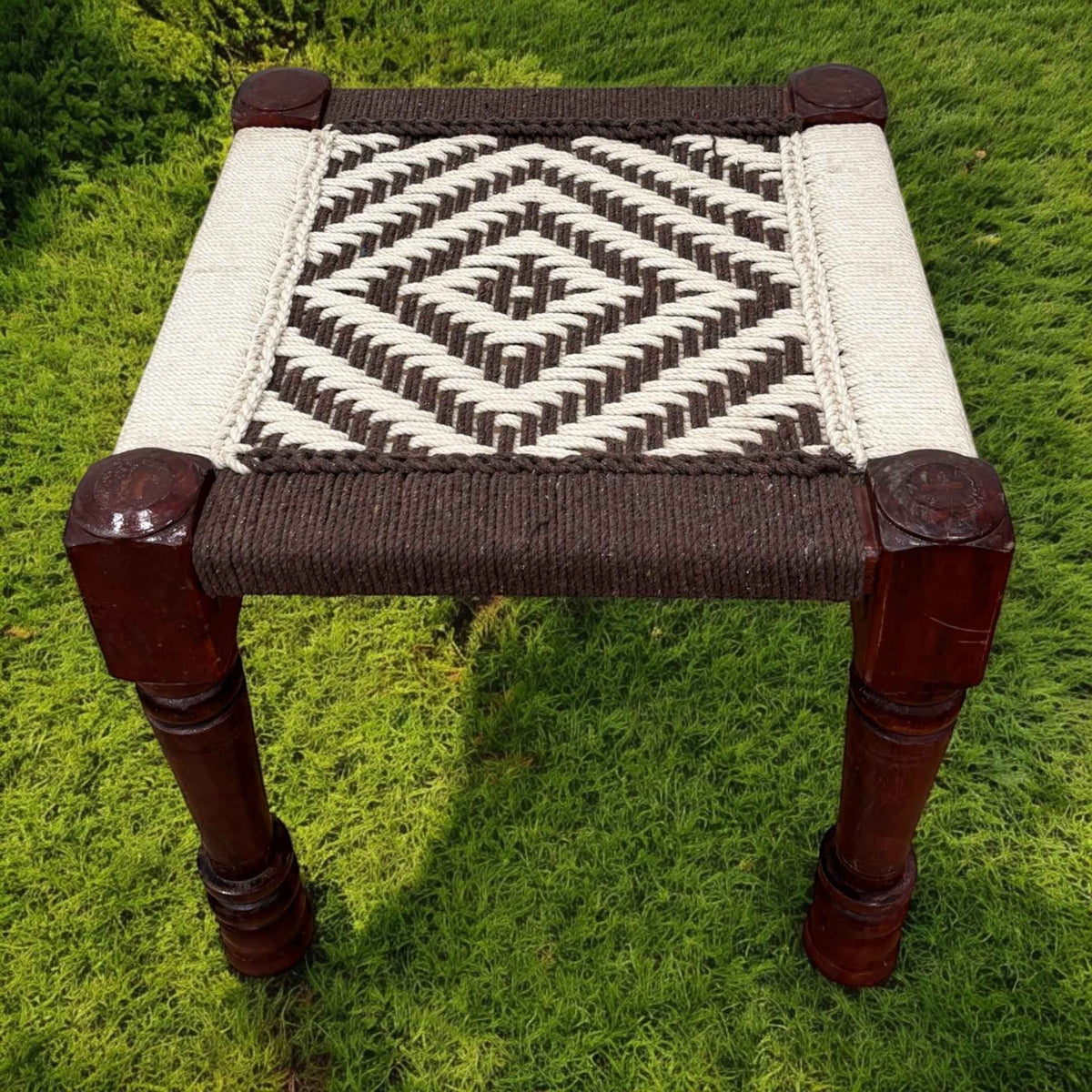 Charpai Rope Stool - Boho Dressing Stool, 9 Colors