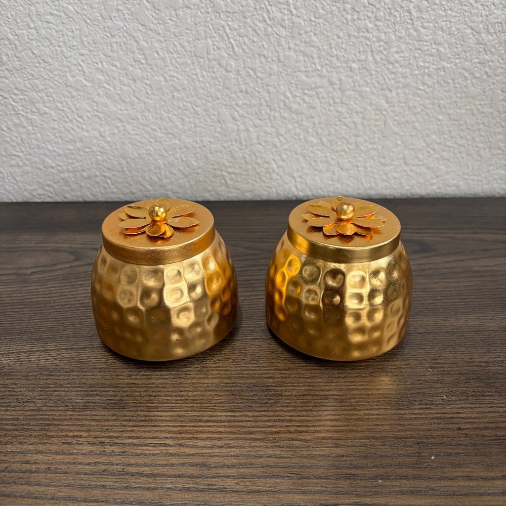 Copper-Tone Gift Set - Jar Hamper with Tray or Set of 6 Boxes