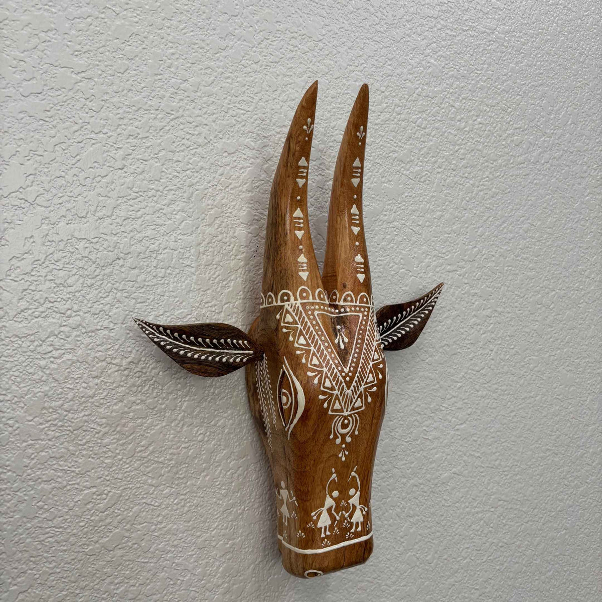 Hand-Painted Nandi Head Wall Sculpture – 6 Rustic Colours