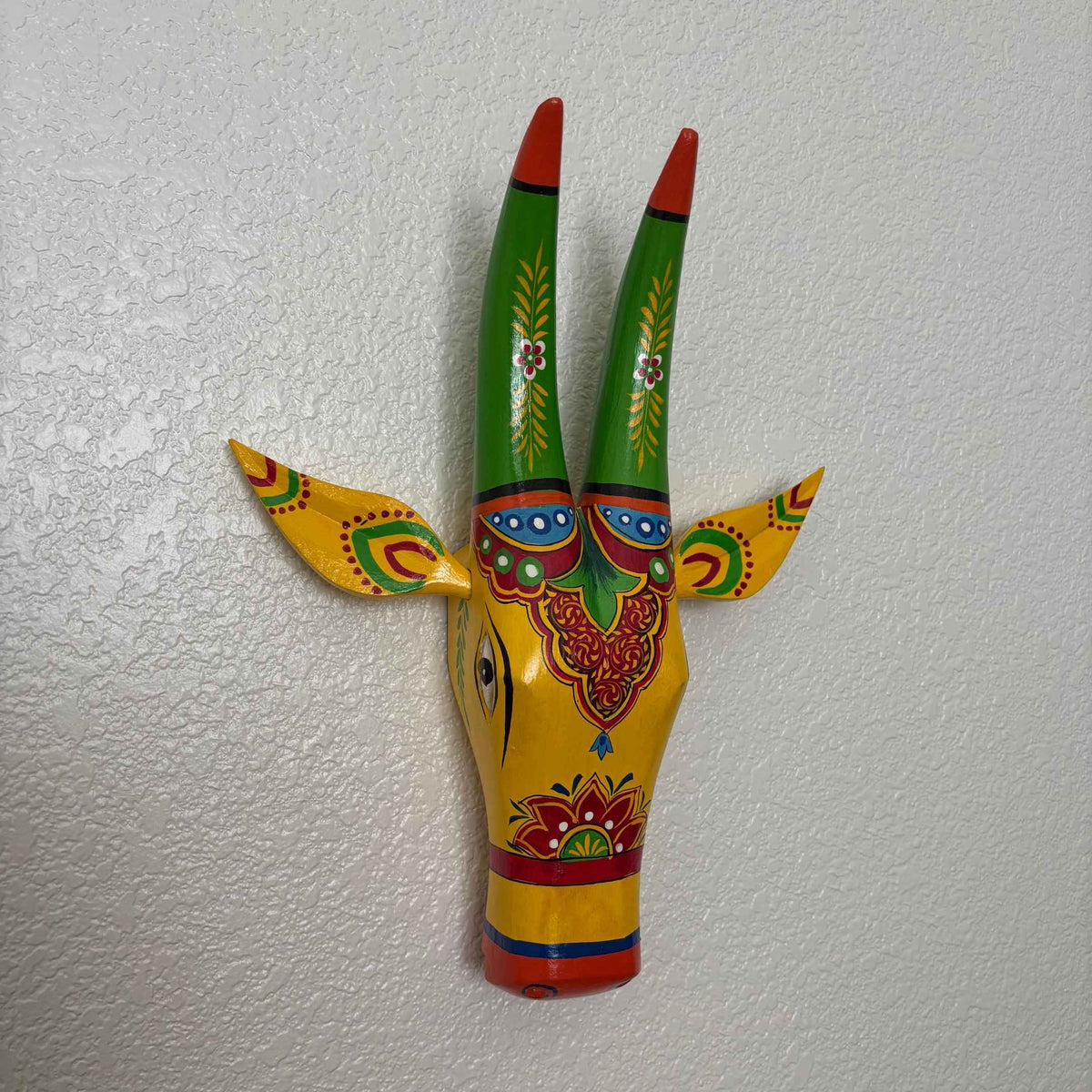 Wooden Nandi Cow Head Wall Hanging – 5 Earthy Colours