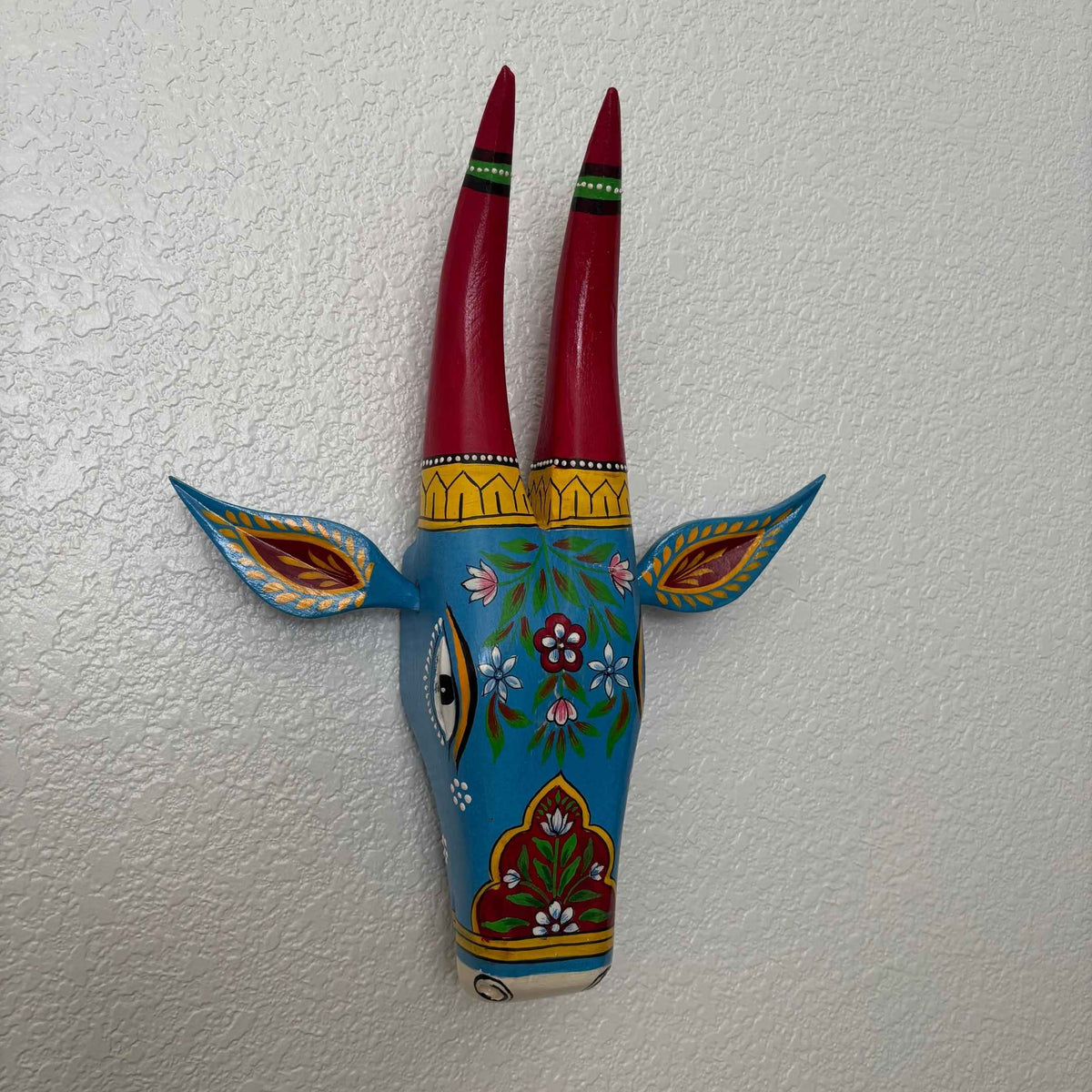 Wooden Nandi Cow Head Wall Hanging – 5 Earthy Colours