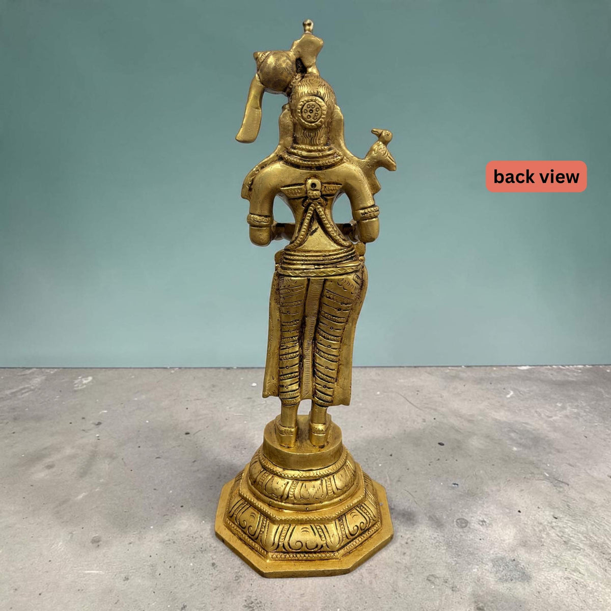 Deep Lakshmi Brass Oil Lamp - 11in Paavai Vilakku, Single or Set of 2