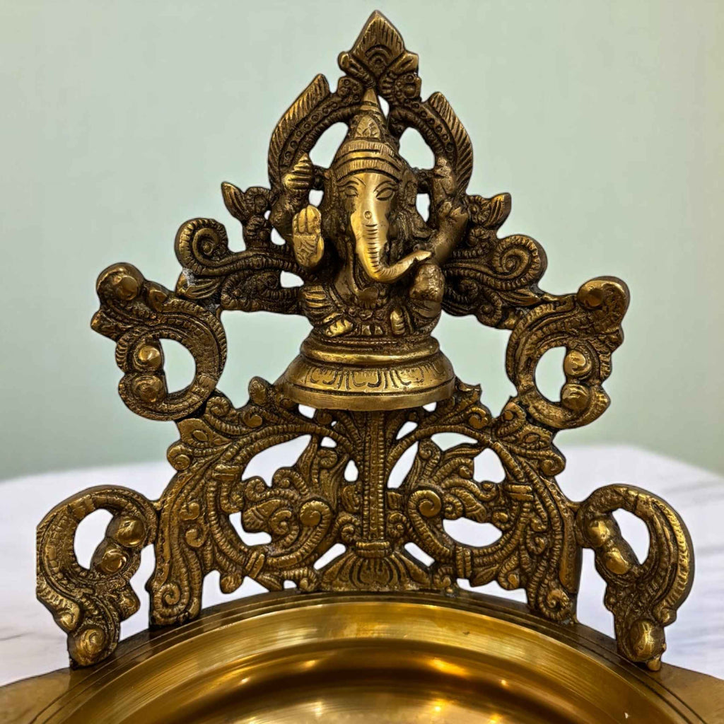 Elegant Brass Ganesha Urli - A Touch of Indian Brass Love