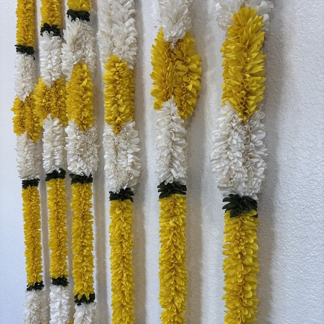Marigold and Jasmine Fabric Garland Set of 6 - 7FT or 10FT