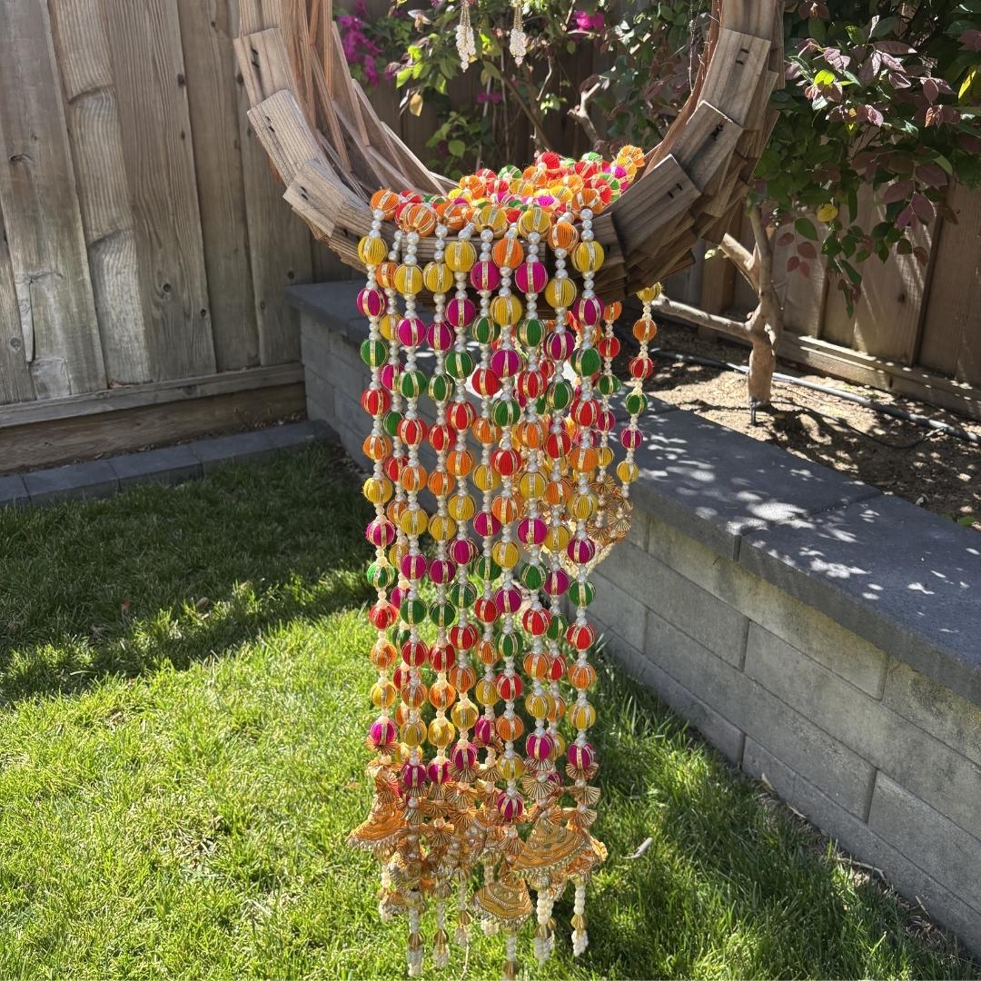 Woolen Bead and Pearl Gota Garland Set of 10 - 2FT or 5FT