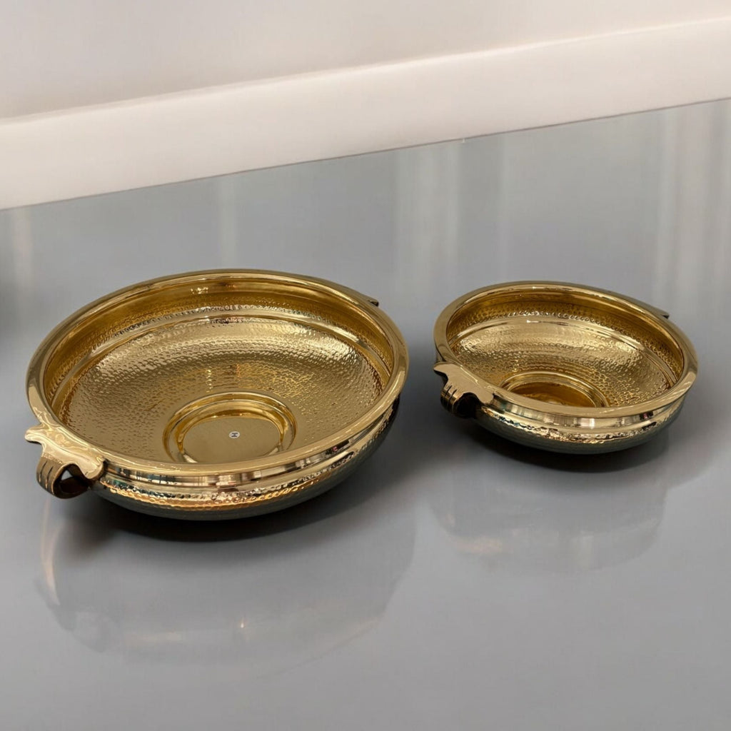 Elegant Brass Hammered Urli Bowl