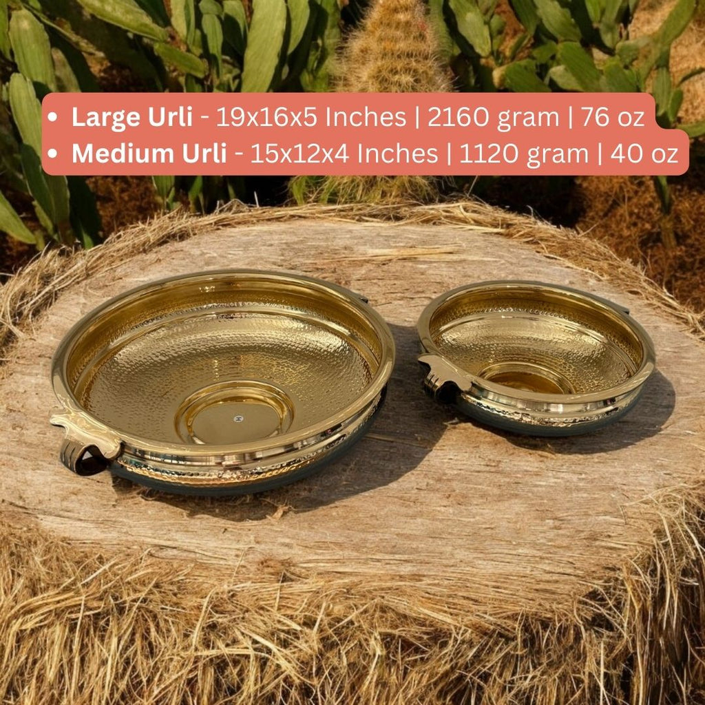 Elegant Brass Hammered Urli Bowl