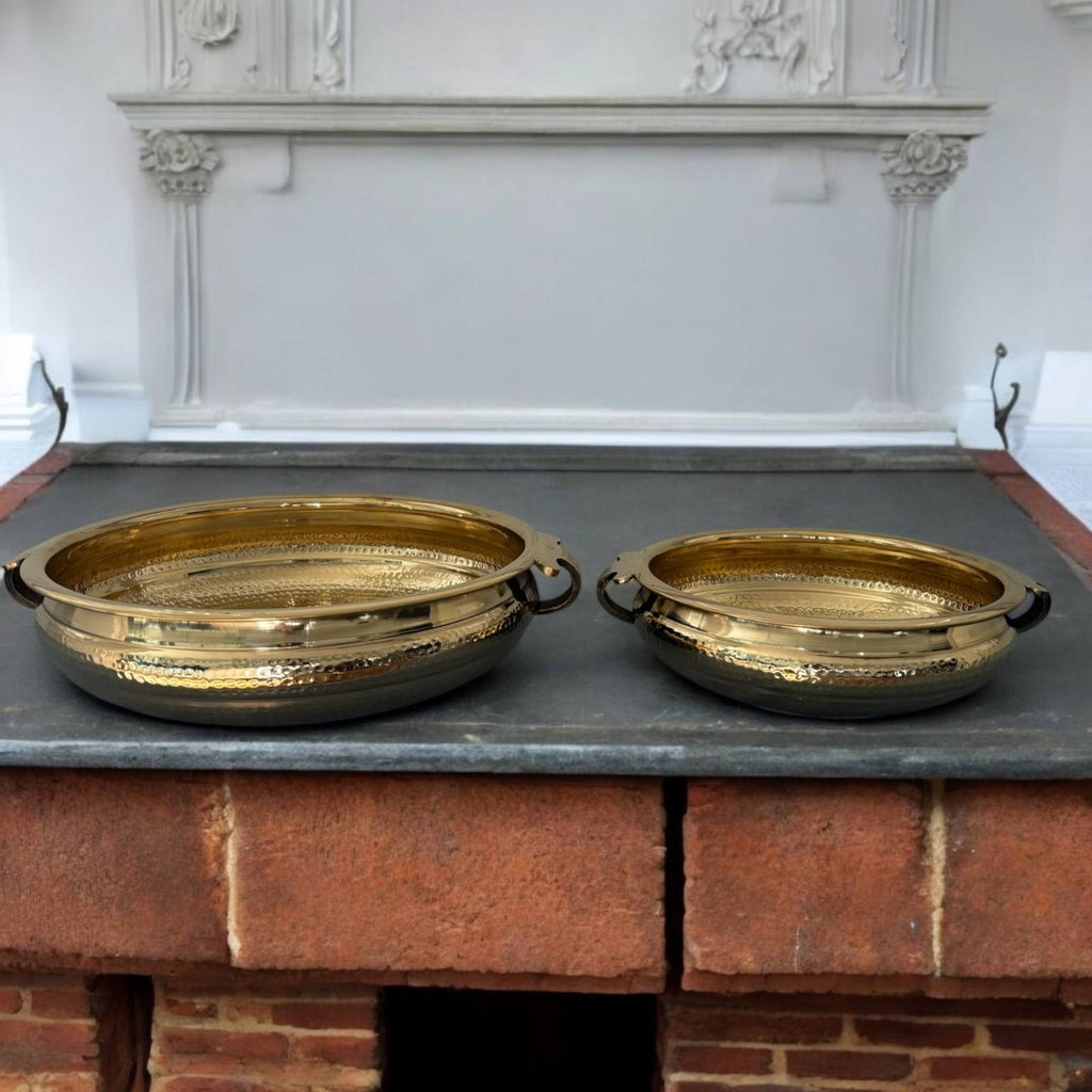 Elegant Brass Hammered Urli Bowl
