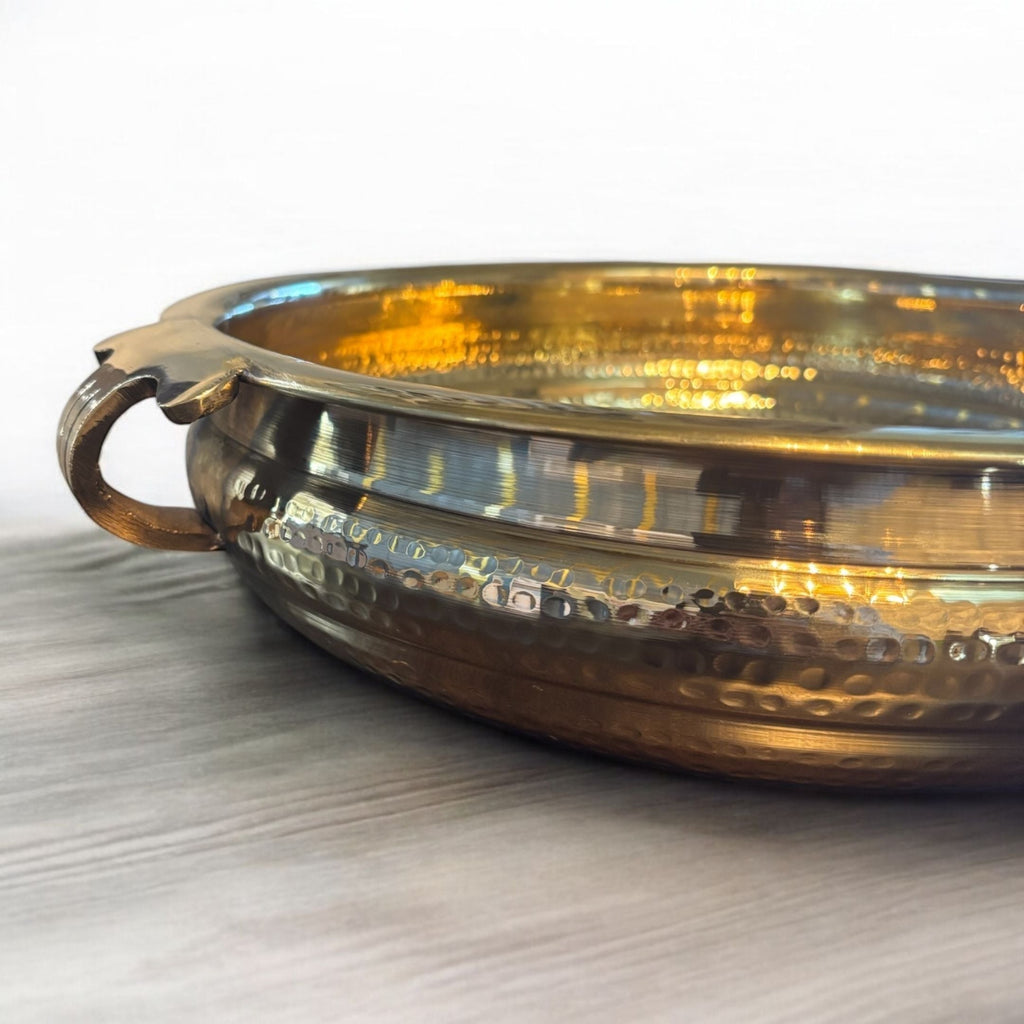 Elegant Brass Hammered Urli Bowl