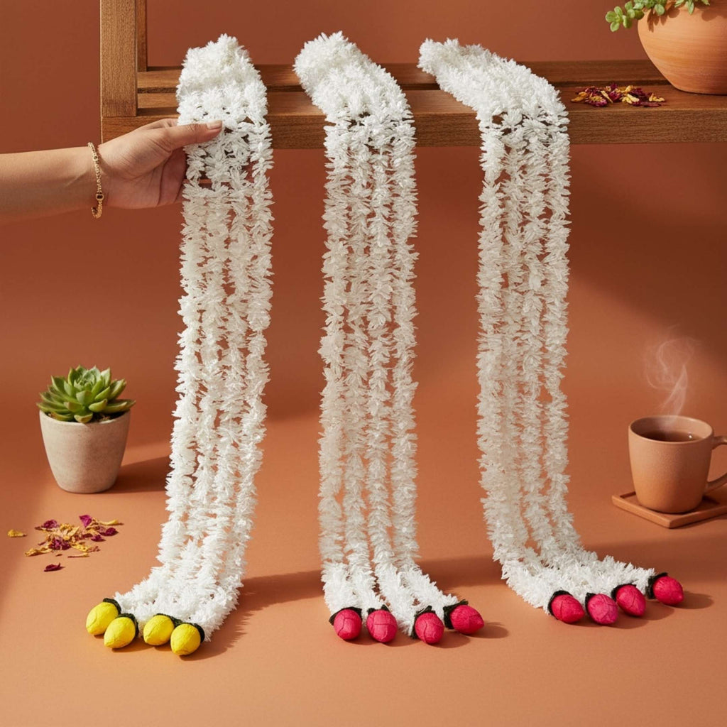 Jasmine Lotus Bud Garland Set of 10 - 5FT or 2FT Strings