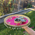 Karwa Chauth Thali Set - 12in Puja Plate, Simran or Chandni