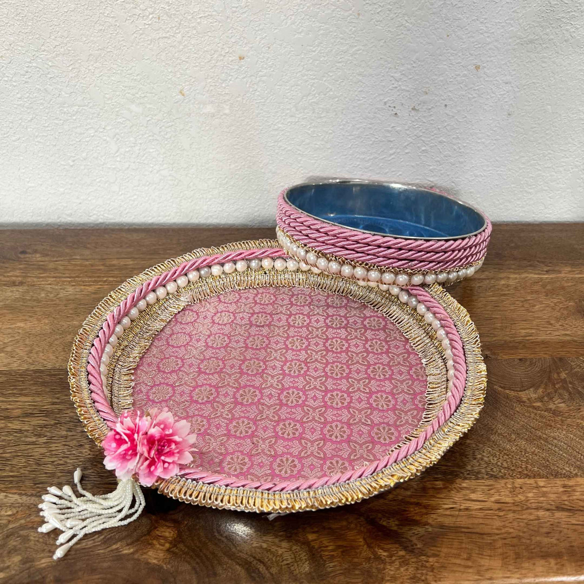 Karwa Chauth Thali Set - 12in Puja Plate, Simran or Chandni