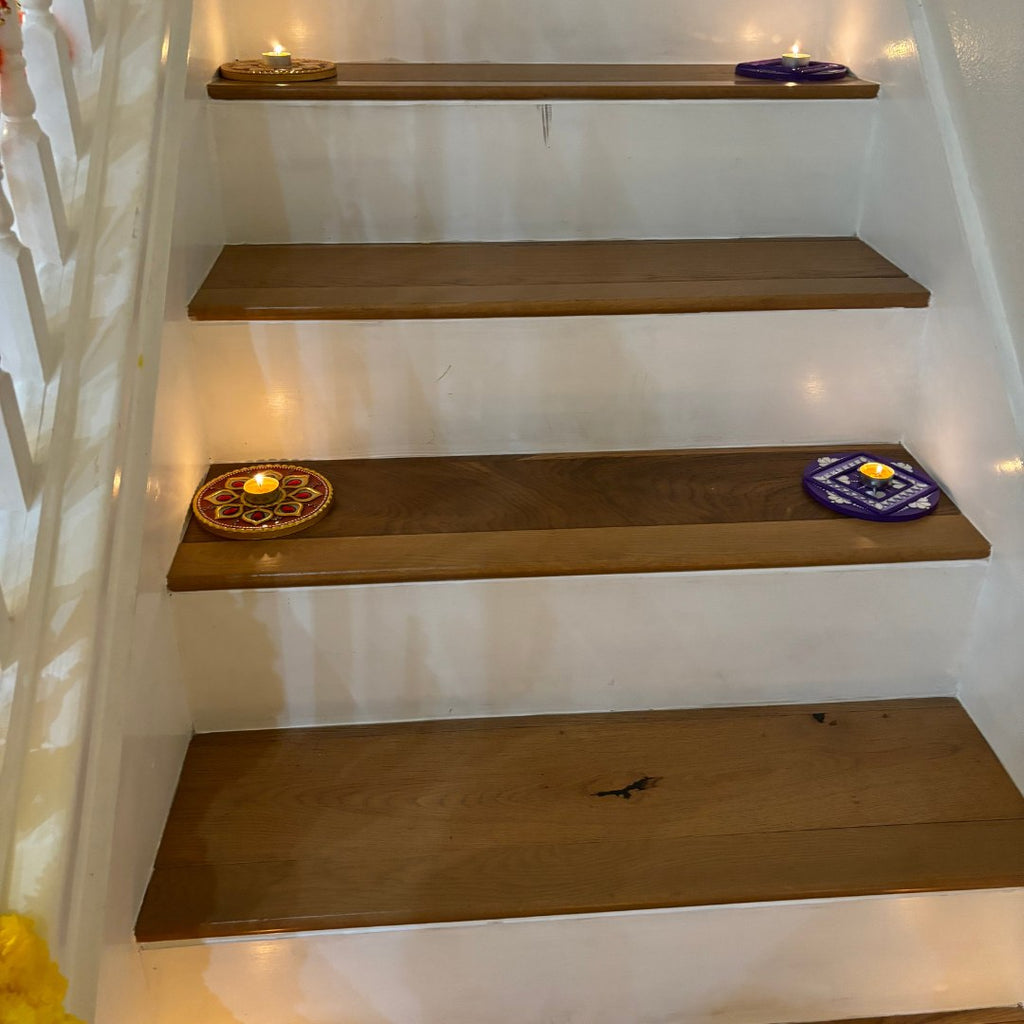 Lippan Mirror T-Light Holders - Set of 5 Handcrafted Diyas