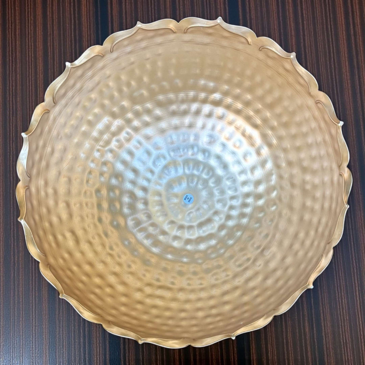 Hammered Lotus Urli Bowls – Set of 3 Sitting Urlis, Gold