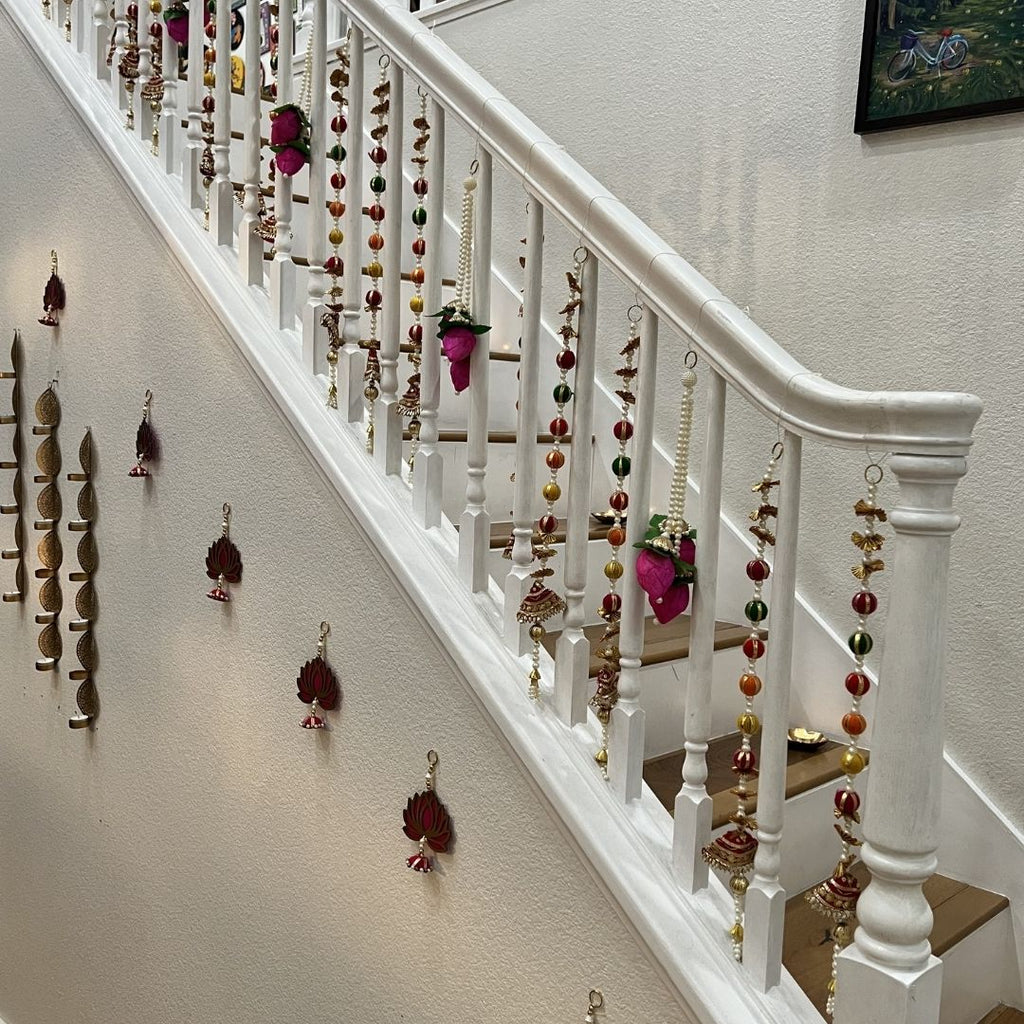 Jasmine and Lotus Bud Fabric Garland Set of 10 - Four Lengths