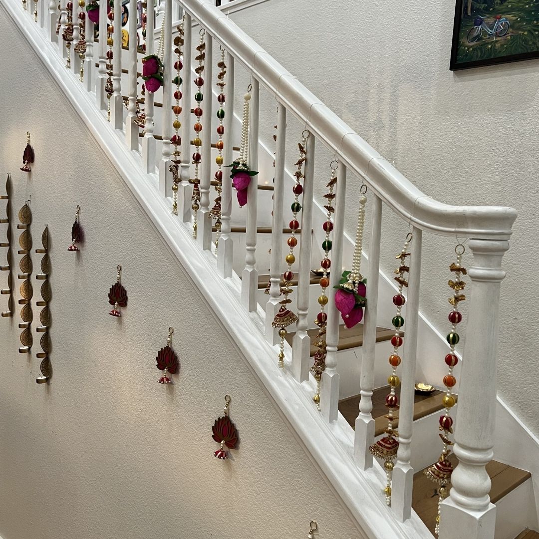 Jasmine and Lotus Bud Fabric Garland Set of 10 - Four Lengths
