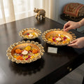 Rose Rim Urli Bowls – Set of 3 Compact Gold Urlis