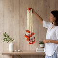 Mogra, Marigold and Leaf Garland Set of 10 - 5FT or 2FT