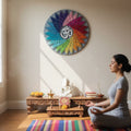 30-Inch Om (AUM) String Art - Handmade Nail and Thread Wall Art