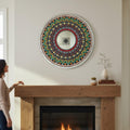 36-Inch Mandala Mirror Wall Art – Peacock
