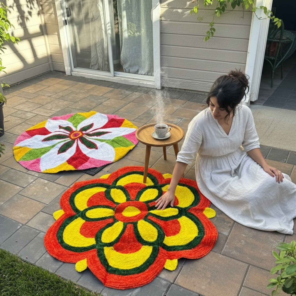 Rangoli Mat - Reusable Diwali Floor Decor, 3FT or 4FT