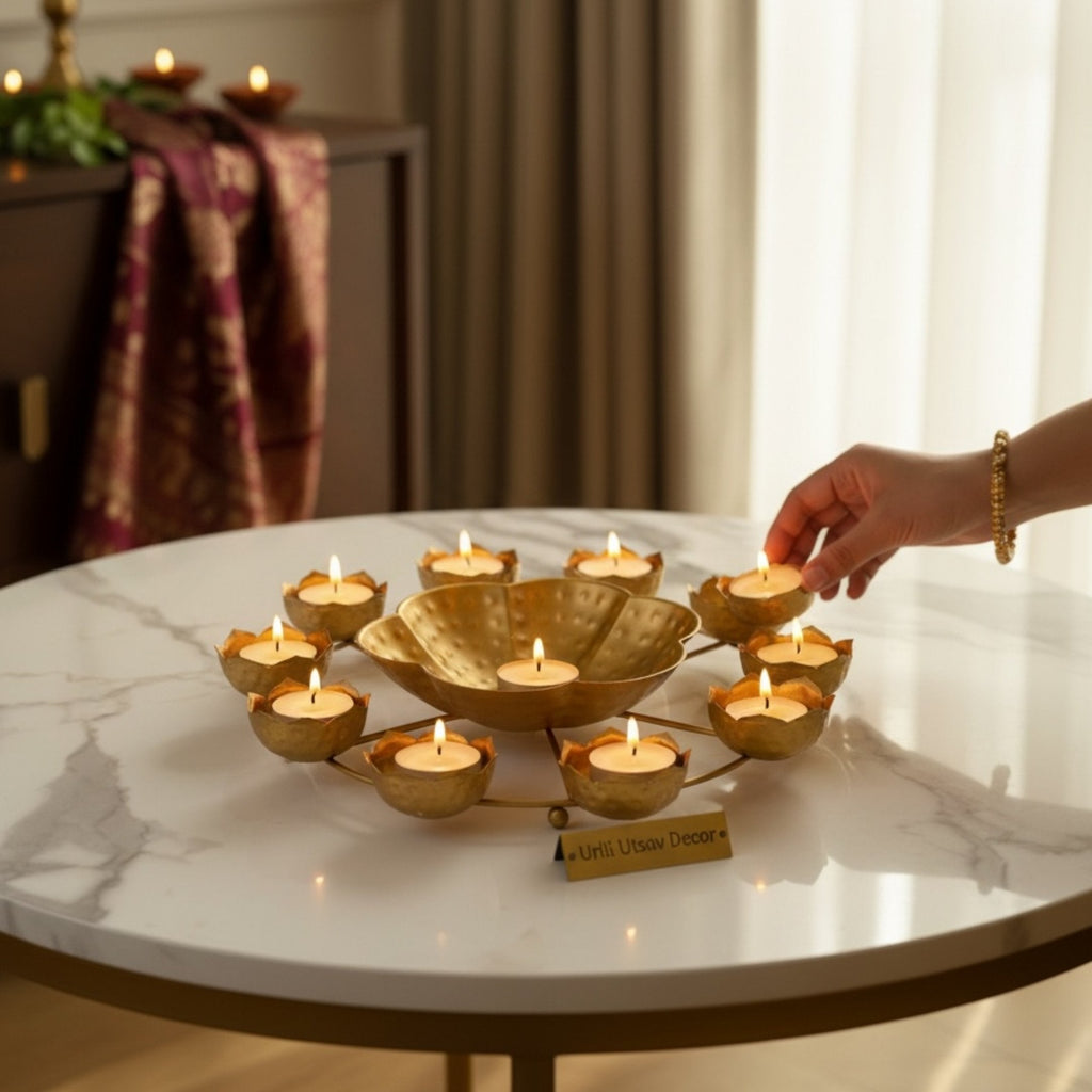 Hammered Rangoli Urli