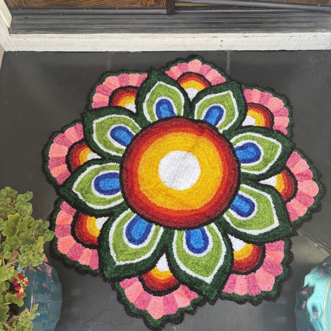 Rangoli Mat - Reusable Diwali Floor Decor, 3FT or 4FT