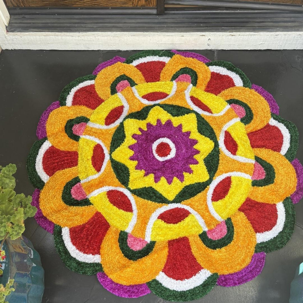 Rangoli Mat - Reusable Diwali Floor Decor, 3FT or 4FT