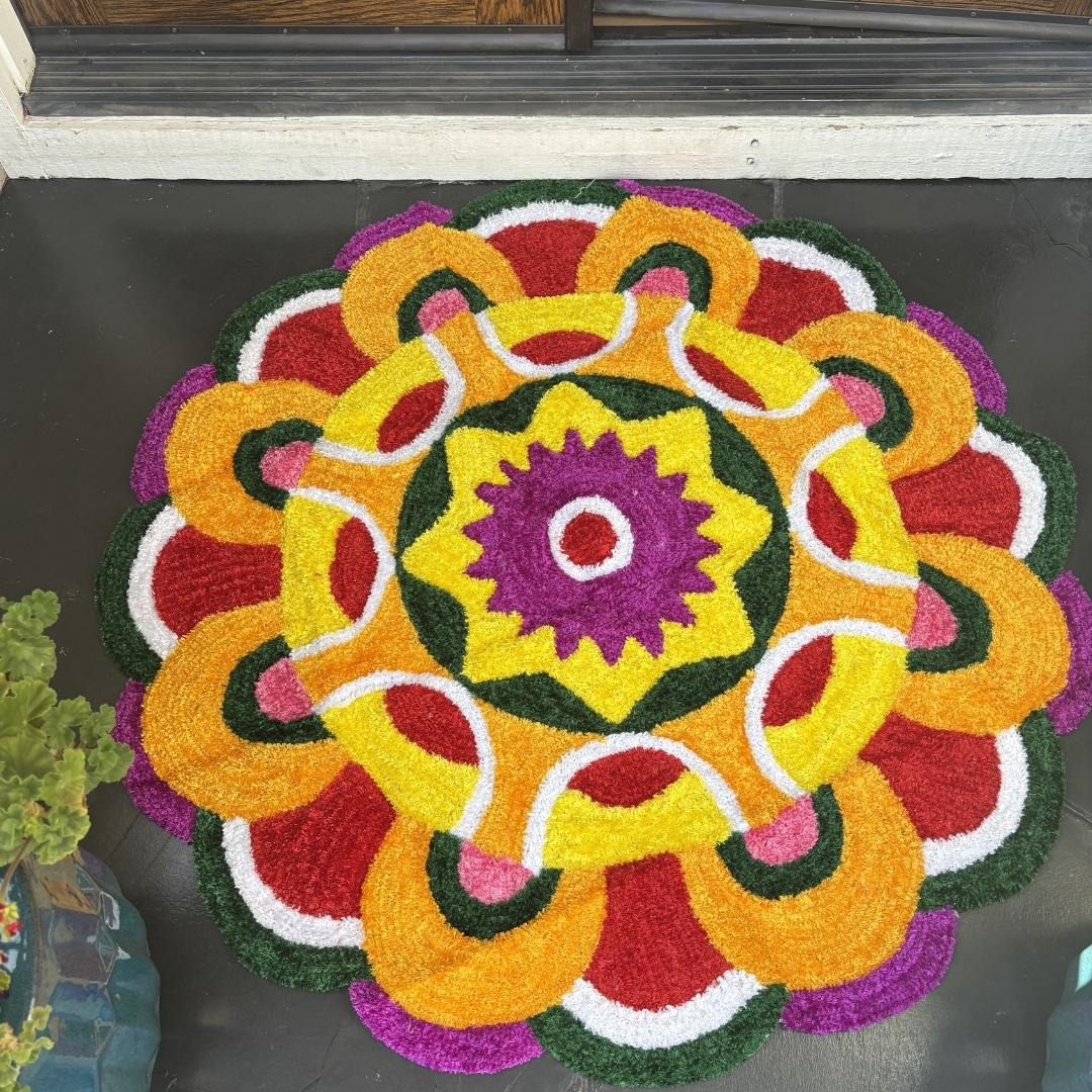 Rangoli Mat - Reusable Diwali Floor Decor, 3FT or 4FT