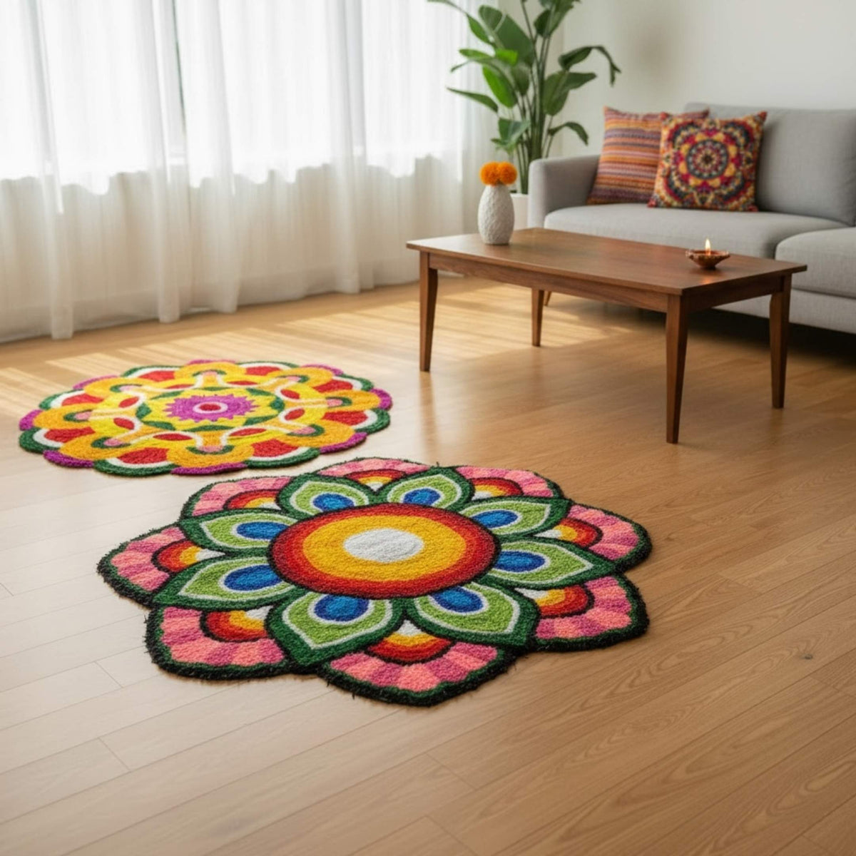 Rangoli Mat - Reusable Diwali Floor Decor, 3FT or 4FT