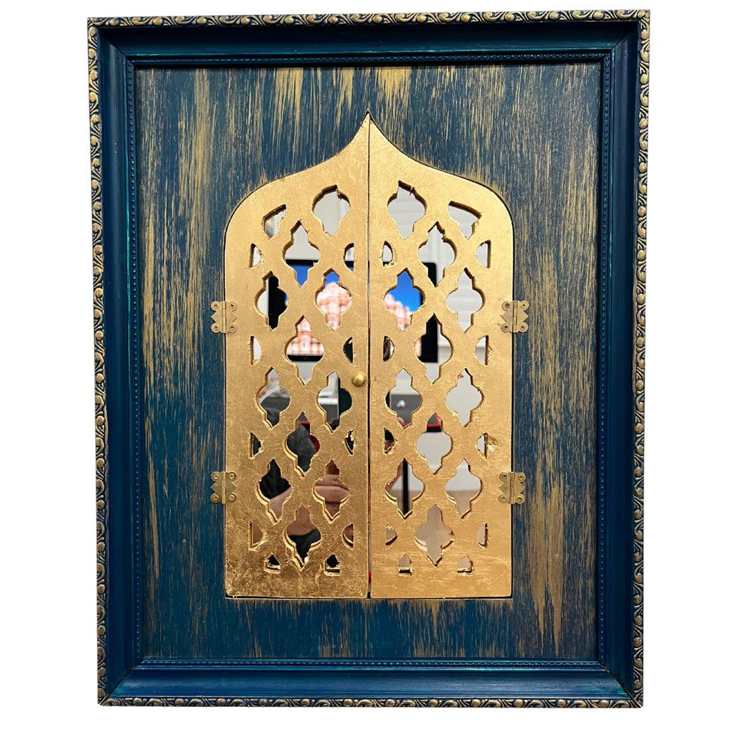 Thunderstorm Blue Ridge Jharokha Wall Art – Opening Doors, 20x16