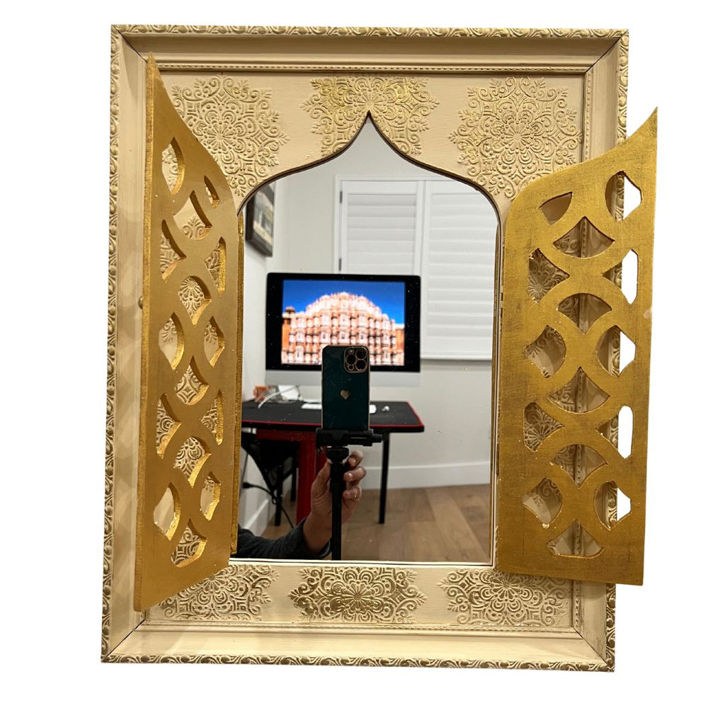 White House Jharokha Wall Art – Opening Gold Doors, 20x16