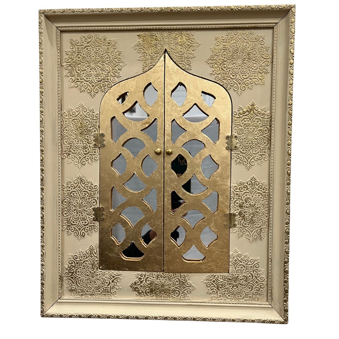 White House Jharokha Wall Art – Opening Gold Doors, 20x16