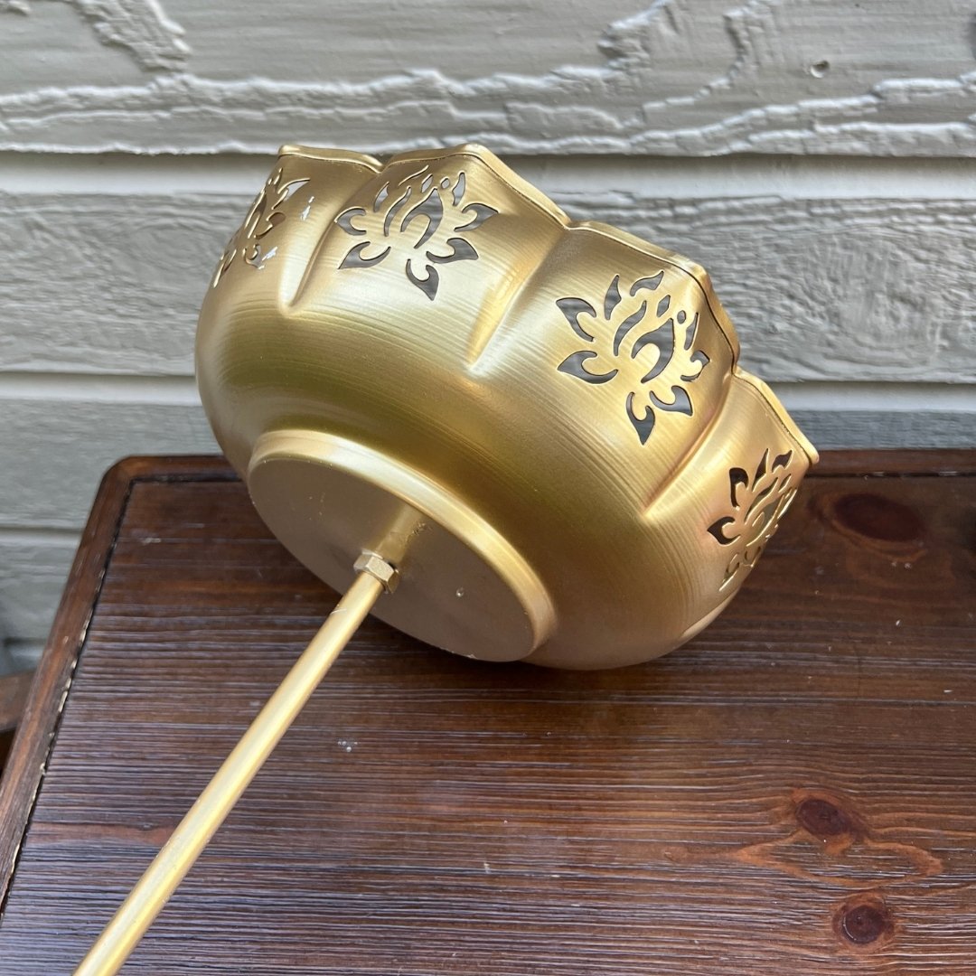 Cutout Lotus Urli Bowls – Set of 3 Standing Urlis, Gold