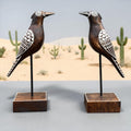 Wooden Giraffe or Bird Set - Hand-Painted Mango Wood Pair