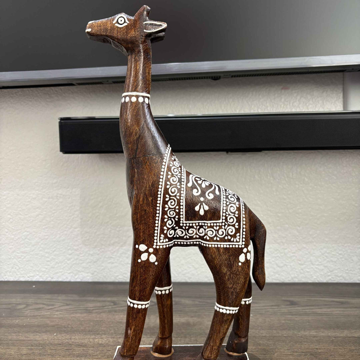 Wooden Giraffe or Bird Set - Hand-Painted Mango Wood Pair
