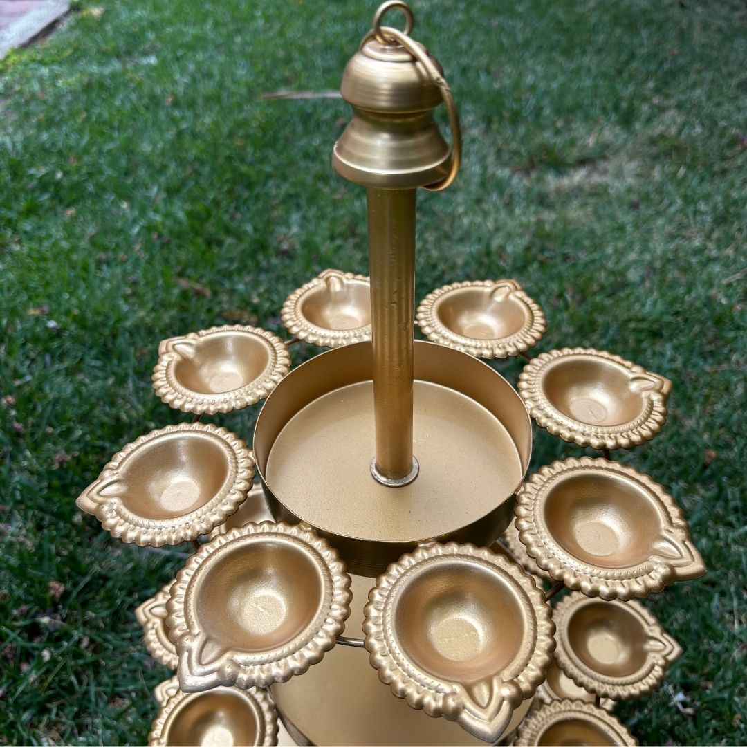 Three Layer Diya Urli - 30 Candle Holders