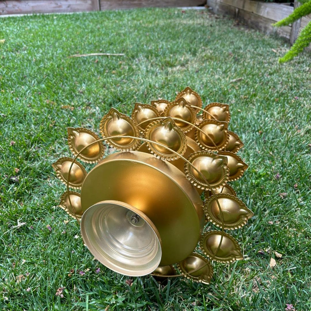 Three Layer Diya Urli - 30 Candle Holders