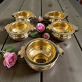 Set of 5 Brass Mini Urli - Prasad Bowl