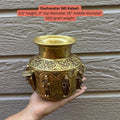 Brass Ashtalakshmi or Dashavatar Kalash - 3 Sizes, Engraved