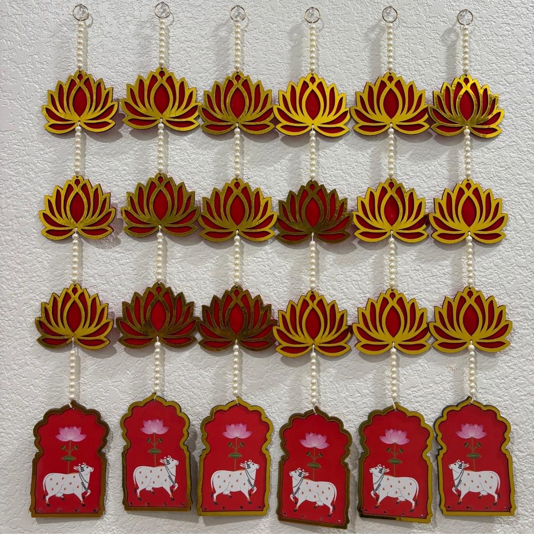 Pichwai, Elephant and Jharokha Wall Hangings - Set of 6, 2FT