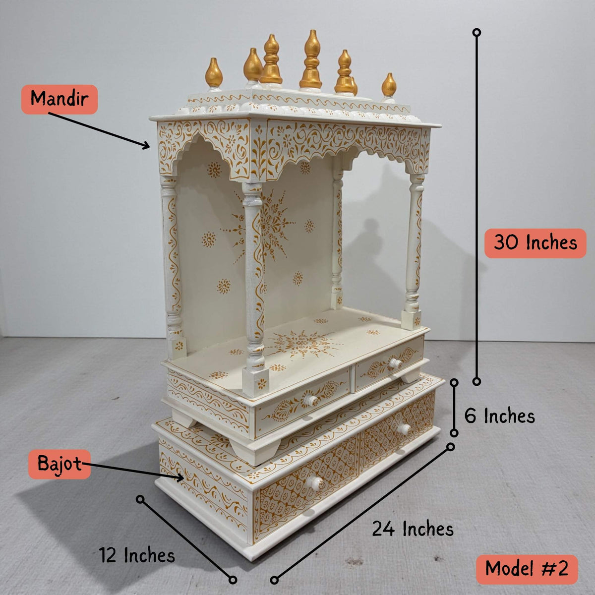 Wooden Pooja Temple – Traditional Ghar Mandir