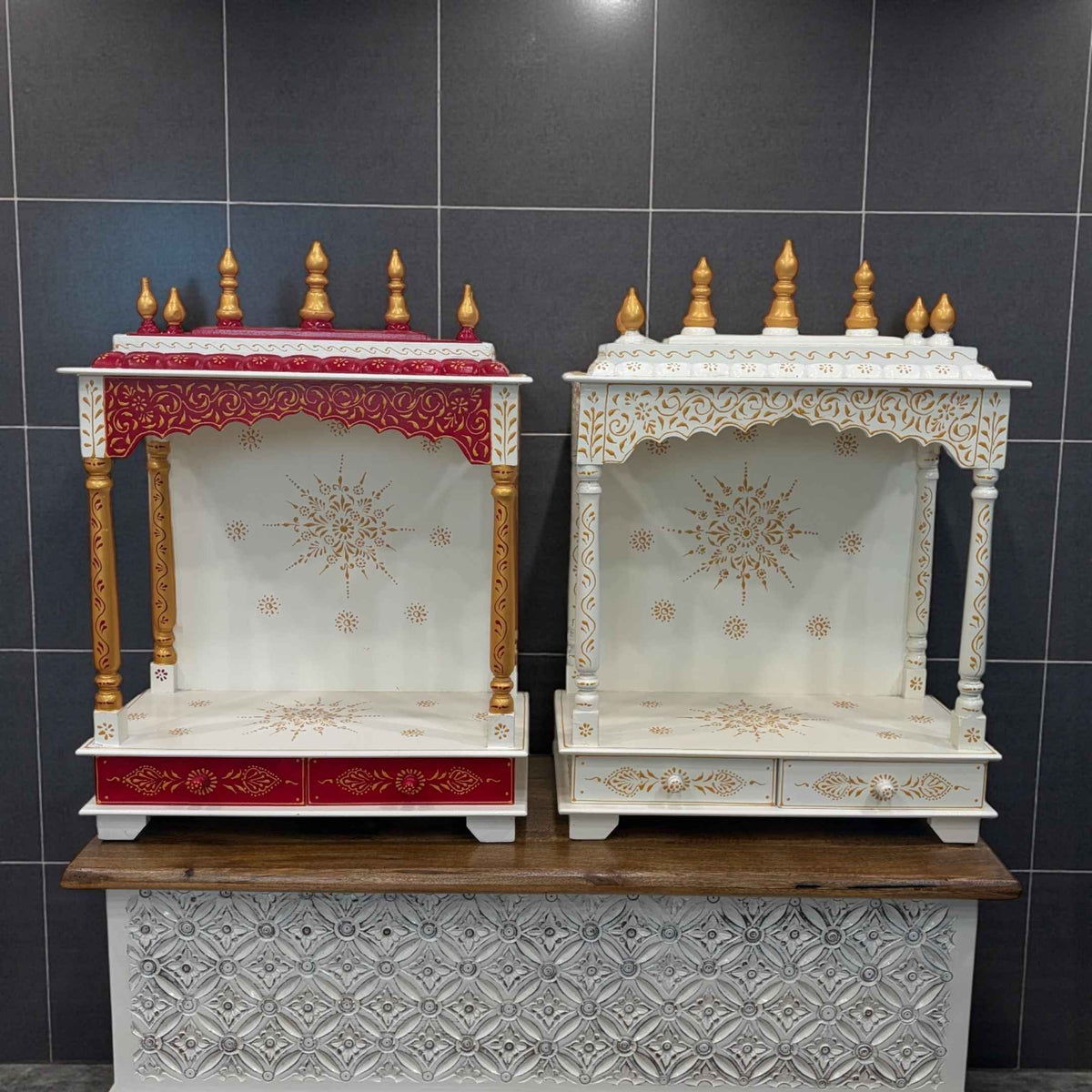 Wooden Pooja Temple – Traditional Ghar Mandir