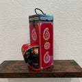 Wine Bottle Box - Hand-Painted Carved Elephant, Red, 14-Inch