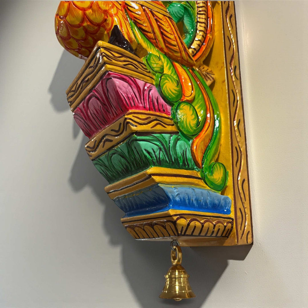 12-Inch Wall Corbel - Hand-Carved Peacock or Elephant Bracket